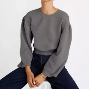 MADEWELL x KAREN WALKER Crewneck Sweatshirt Garment-Dyed Gray  XXS